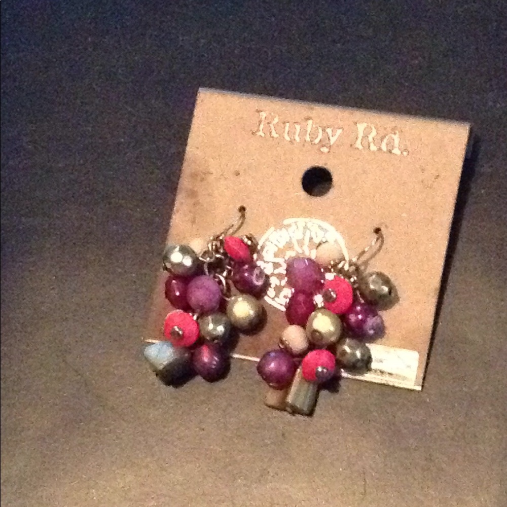 Beaded multi color earrings